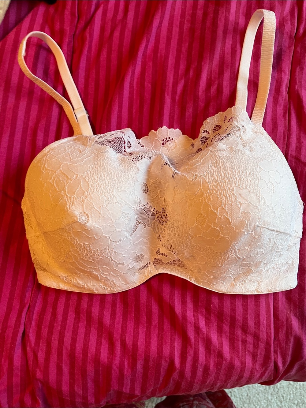 Soma White Lace Full-Coverage Underwire Bra